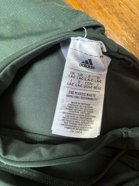 adidas Forest Green Performance Top with Metallic Speckle